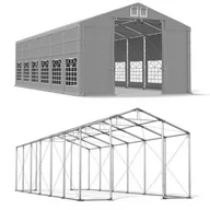 Pawilony ogrodowe - Namiot Imprezowy Całoroczny 5x12x3,5 Szary WINTER PLUS ISD - miniaturka - grafika 1