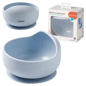 Miseczki i talerzyki dla dzieci - Babyono Silikonowa Miseczka Z Przyssawką Błękitna 6m+ - miniaturka - grafika 1