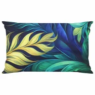 Poduszki dekoracyjne - Poduszka wodoodporna Botanic z filtrem UV 40x60 Blue Gold liście niebieska złota Domarex - miniaturka - grafika 1