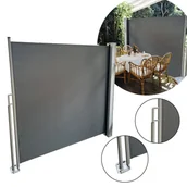 Markizy - Markiza Boczna zasłona na taras 3x2m wysuwana parawan do ogrodu SZARY - miniaturka - grafika 1