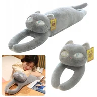 Maskotki i pluszaki - MASKOTKA PRZYTULANKA KOT KOTEK DŁUGI SZARY 70 CM - miniaturka - grafika 1