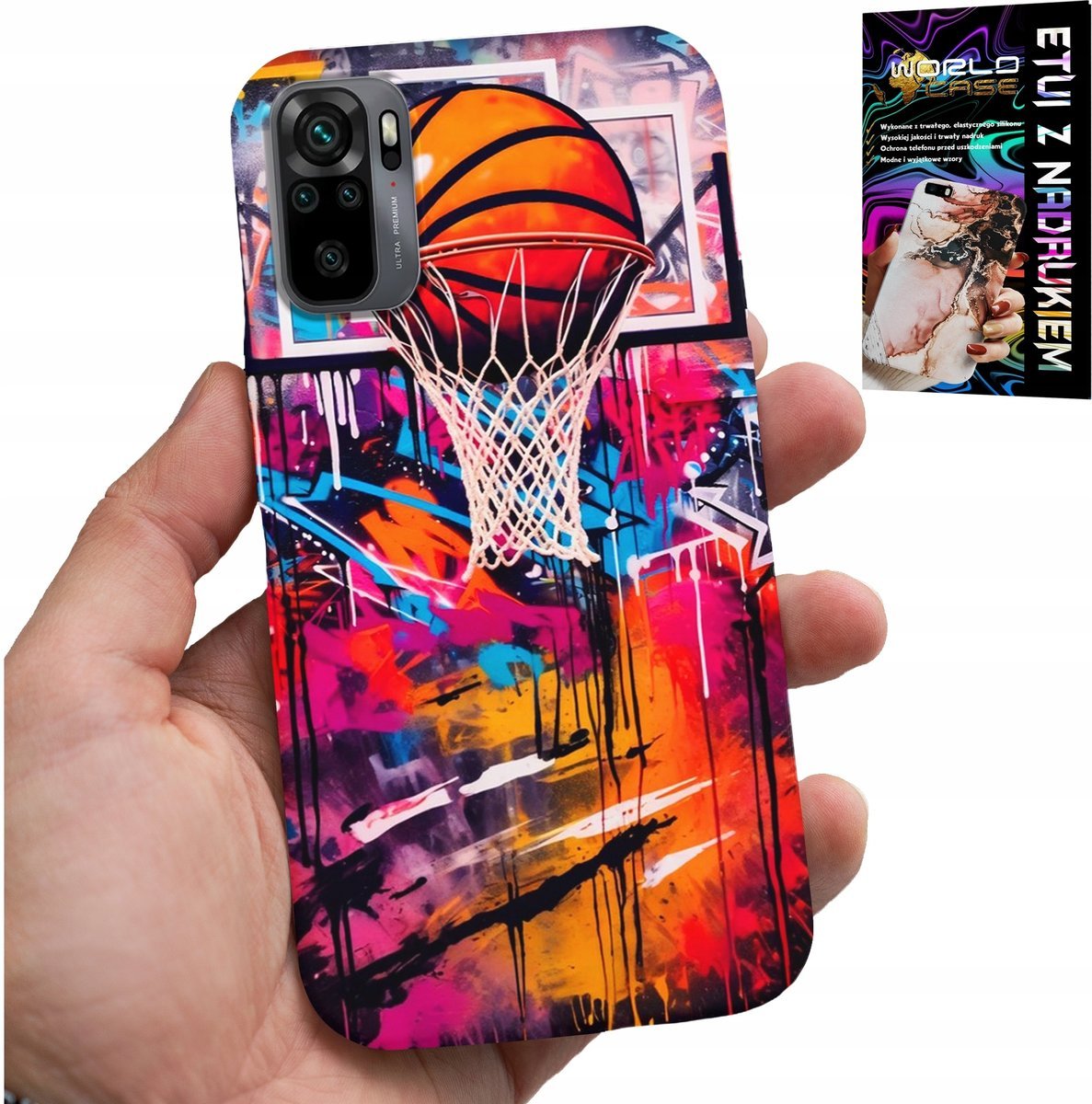 ETUI DO XIAOMI NOTE 10 / 10S - KOSZYKÓWKA NBA ULICZNE GRAFFITI KOSZ FAN