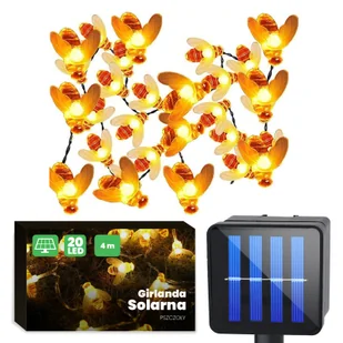 Girlanda solarna Pszczoły 20xLED ogrodowe światło - Girlandy - miniaturka - grafika 1
