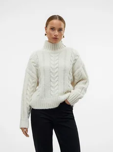Vero Moda Sweter w kolorze beżowym - Swetry damskie - miniaturka - grafika 1