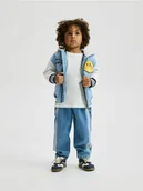 Kombinezony dla dzieci - Reserved - Jeansowa bomberka SmileyWorld® - niebieski - miniaturka - grafika 1