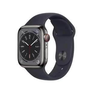 Apple Watch 8 Cellular 45mm Grafitowy z opaską sportową w kolorze północ - Smartwatch - miniaturka - grafika 1