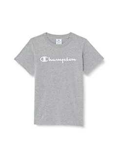 Champion Koszulka dziewczęca Legacy American Classics Regular S/S Logo T-shirt, Jasnoszary melanż, 13-14 lat - Koszulki dla dziewczynek - miniaturka - grafika 1