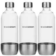 Akcesoria i części AGD - 3x Butelka do saturatora SodaStream 1L Stalowa - miniaturka - grafika 1