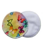 Akcesoria do karmienia - Wielorazowe Wkładki Laktacyjne Bambus I Coolmax, Motyle, 2 Szt., Pupus - miniaturka - grafika 1