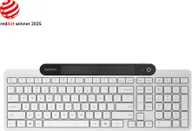 Klawiatury - Lenovo 800 Self-Charging Bluetooth Keyboard-US English Keyboard Bluetooth US English White GY41R69583 - miniaturka - grafika 1