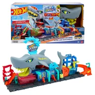 Samochody i pojazdy dla dzieci - Hot Wheels City Ultra Myjnia Rekina Zestaw Z Samochodem Color Reveal - miniaturka - grafika 1