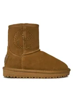 Buty dla dziewczynek - Pepe Jeans Trzewiki PGS50191 Brązowy - miniaturka - grafika 1