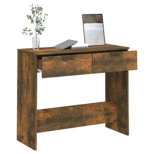 Lumarko Stolik konsolowy, przydymiony dąb, 90x36x75 cm - Konsole i sekretarzyki - miniaturka - grafika 6