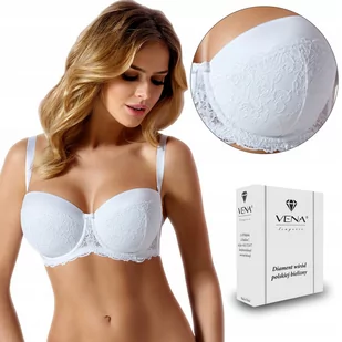 Biustonosz Bardotka Vena Vb-235 Biały Koronka, 95D - Biustonosze - miniaturka - grafika 1