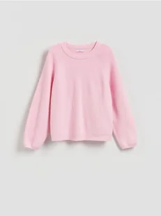 Reserved - Sweter z wiskozą - różowy - Swetry damskie - miniaturka - grafika 1