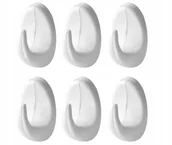 Wieszaki łazienkowe - Galicja Wieszaki samoprzylepne owalne 6 szt. Niko - miniaturka - grafika 1