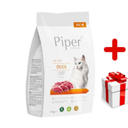 Sucha karma dla kotów - DOLINA NOTECI Piper Animals z kaczką dla kotów 3kg + niespodzianka dla kota GRATIS! - miniaturka - grafika 1
