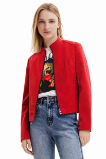 Kurtka damska Desigual Las Vegas z eko skóry czerwona-XS - Kurtki damskie Kurtka damska Desigual Las Vegas z eko skóry czerwona-XS - Kurtki damskie - miniaturka - grafika 1