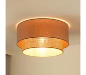 Lampy sufitowe - Duolla - Lampa sufitowa BOHO 1xE27/15W/230V śr. 45 cm beżowa/brązowa - miniaturka - grafika 1