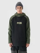 Bluzy męskie - 4F Długa bluza snowboardowa z softshellu membrana 5000 męska - czarna 3XL - miniaturka - grafika 1