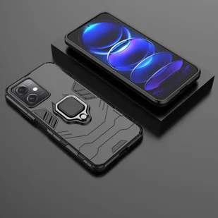 Ring Armor etui do Xiaomi Redmi Note 12 5G / Poco X5 5G pancerny pokrowiec uchwyt magnetyczny ring czarne - Etui i futerały do telefonów - miniaturka - grafika 5