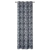 Zasłony - Zasłona z kółkami MALMOS 140 x 260 cm biało-czarny - miniaturka - grafika 1
