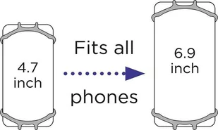 Dooky Uniwersalny uchwyt na telefon do wózka Mint - Uchwyty samochodowe do telefonów - miniaturka - grafika 1