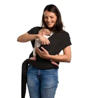 Chusty do noszenia dzieci - Chusta boba wrap czarny - miniaturka - grafika 1