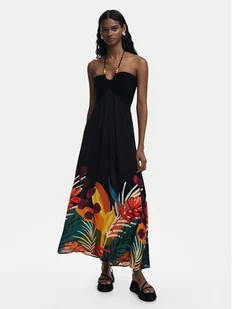 Desigual Sukienka letnia Belice 25SWMW08 Czarny Regular Fit - Sukienki - miniaturka - grafika 1