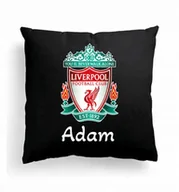 Poduszki dekoracyjne - Foto Poduszka Czarna Liverpool F.C. + IMIĘ Prezent - miniaturka - grafika 1