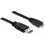 Kable USB - Delock Kabel USB 3.0 3m micro AM-BM czarny (85075) - miniaturka - grafika 1
