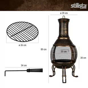 PIEC PALENISKO OGRODOWE TARASOWE KOMINEK GRILL - Paleniska ogrodowe - miniaturka - grafika 3