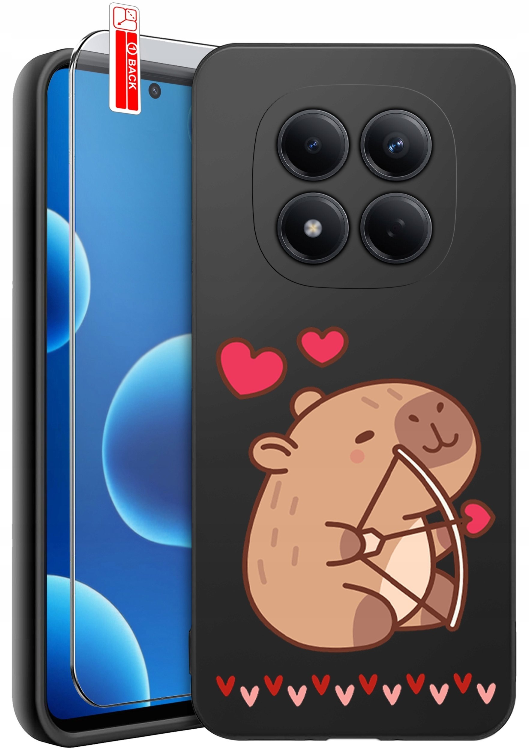 krainaGSM ETUI do Xiaomi Redmi Note 15 Pro 4G WZORY SILIKONOWE MATT CASE + SZKŁO