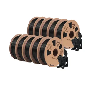 Filament do drukarek 3D JAYO, 10 rolek po 1,1 kg każda, przyjazne dla środowiska opcje PLA i PETG, PETG Black 10 rolek - Filamenty i akcesoria do drukarek 3D - miniaturka - grafika 1