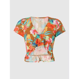Bluzki damskie - Bluzka z kwiatowym wzorem model Treezi Pearlday - Banana Moon - grafika 1
