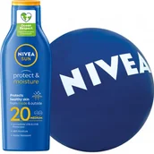 Balsamy i kremy do opalania - Nivea Protect & Moisture SPF20 Balsam + Piłka Plażowa - miniaturka - grafika 1