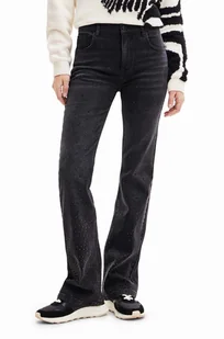Desigual jeansy x Disney damskie medium waist - Spodnie damskie - miniaturka - grafika 1