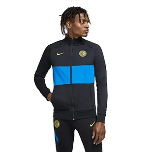 Nike Męska kurtka sportowa Inter M Nk I96 Anthm Trk Jkt czarny czarny/niebieski spark/(tour yellow) (bez spon-away) L - Kurtki męskie - miniaturka - grafika 1
