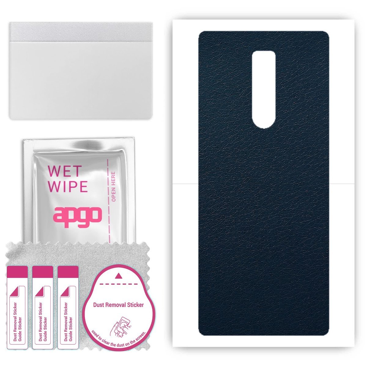 Folia naklejka skórka strukturalna na TYŁ do Sony Xperia 1 - Skóra Granatowa - apgo SKINS