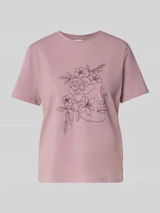 T-shirt z nadrukowanym motywem model ‘NORA’ - Koszulki i topy damskie - miniaturka - grafika 1