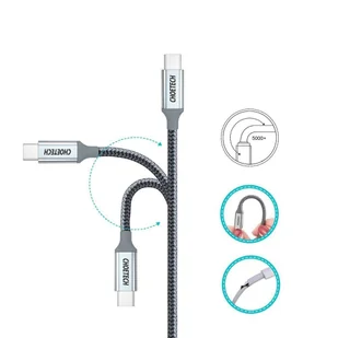 Choetech kabel przewód USB Typ C - USB Typ C 5A 100 W Power Delivery 480 Mbps 1,8 m szary (XCC-1002-GY) - Kable USB - miniaturka - grafika 8