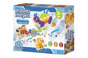 Zestaw UKŁADANKA KREATYWNA E-EDU 120 elementów 3 wzory ARTYK - Układanki dla dzieci - miniaturka - grafika 1