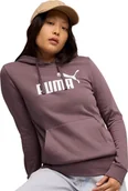 Bluzy damskie - Bluza damska z kapturem kangurka Puma ESS No.1 Logo Hoodie FL wrzosowa 682389 88 S - miniaturka - grafika 1