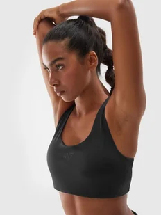 Biustonosz treningowy z niskim wsparciem 4F 4FWAW24USBAF140-20S Czarny - Biustonosze Biustonosz treningowy z niskim wsparciem 4F 4FWAW24USBAF140-20S Czarny - Biustonosze - miniaturka - grafika 1