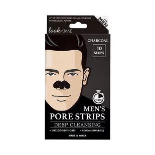 Look At Me, Men’s Pore Strips Charcoal, Oczyszczające paski na nos dla mężczyzn - Maseczki do twarzy - miniaturka - grafika 1
