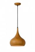 Lampy sufitowe - Lucide LUC WOODY Lampa wisząca E27 D30 H35cm Dark Wood 76359/01/72 - miniaturka - grafika 1