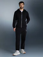 Bluzy męskie - 4F Bluza dresowa regular z kapturem męska - czarny XXL - miniaturka - grafika 1