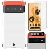 Etui i futerały do telefonów - Bizon Etui + 2x folia + obiektyw Case Clear Google Pixel 6 Pro przezroczyste BCCPX6PCL - miniaturka - grafika 1