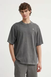 Koszulki męskie - G-Star Raw t-shirt bawełniany męski kolor szary gładki D24631-C756 - grafika 1