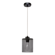 Lampy sufitowe - Britop Loftowa LAMPA wisząca ZEFIR 111870104 skandynawska OPRAWA szklany zwis przydymiony czarny - miniaturka - grafika 1